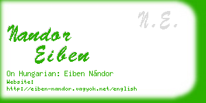nandor eiben business card