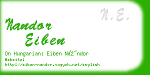 nandor eiben business card
